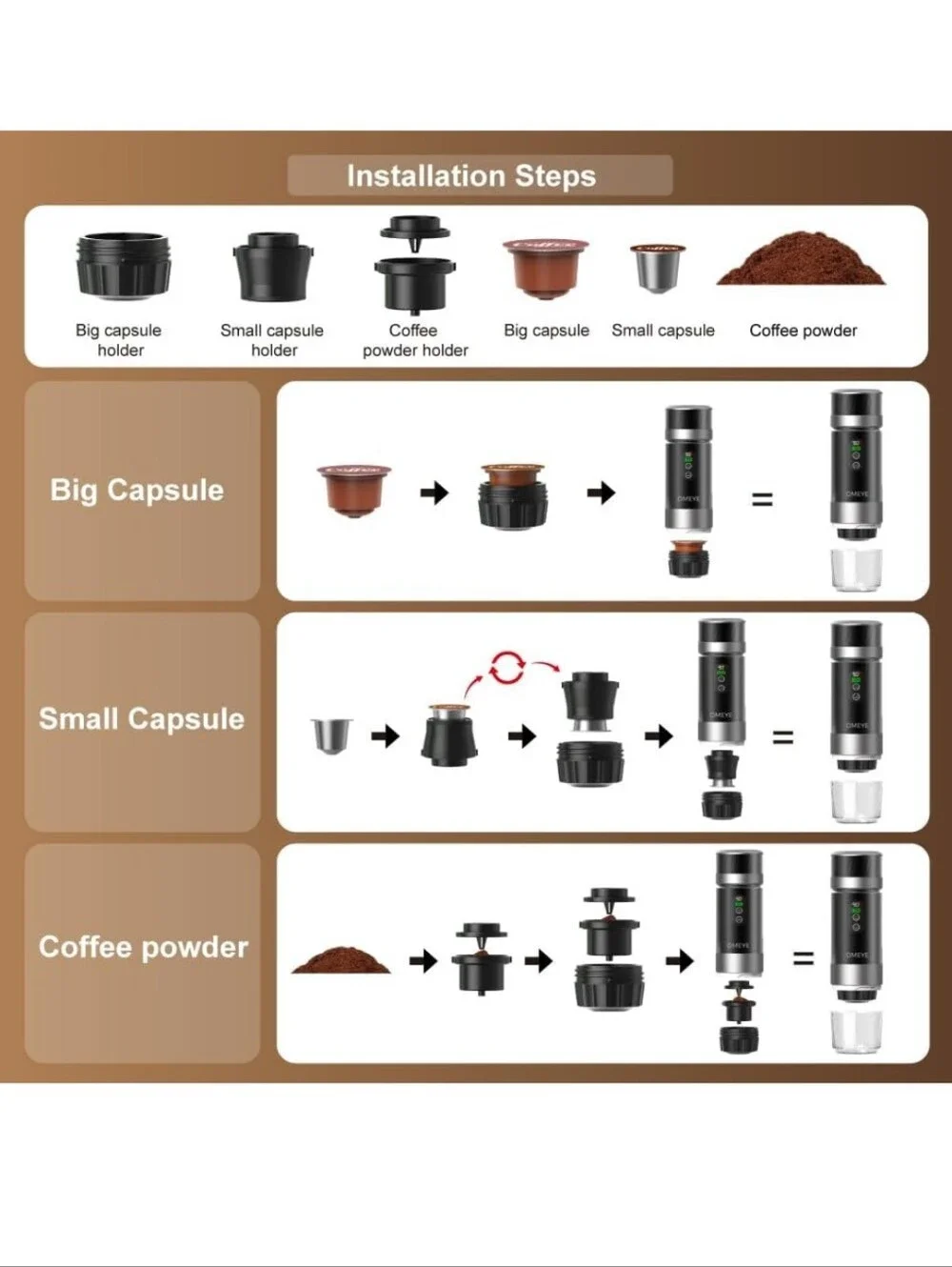 OMEYE Portable Espresso Machine